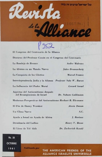 Revista de la Alliance N°35 (01 oct. 1961)